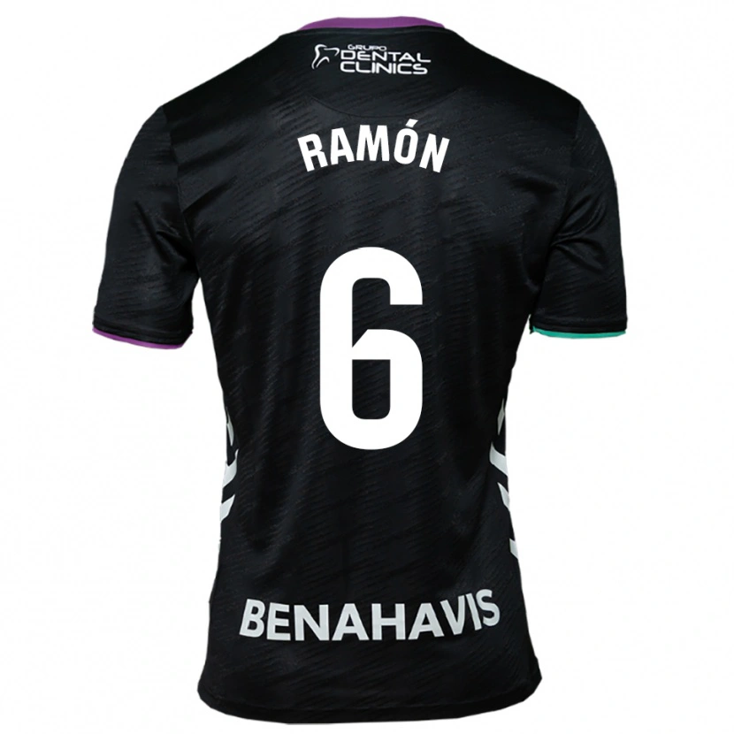 Danxen Kvinnor Ramón Enríquez #6 Svart Lila Grön Bortatröja Matchtröjor 2025/26 Tröjor T-Tröja