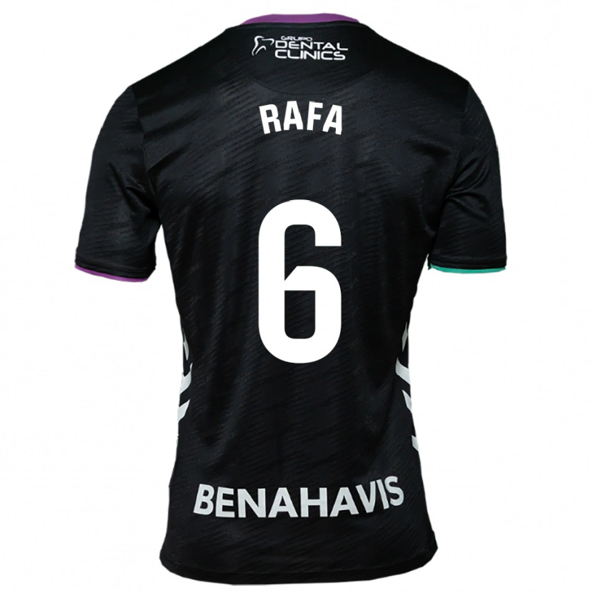 Danxen Kvinnor Rafa Rodríguez #6 Svart Lila Grön Bortatröja Matchtröjor 2025/26 Tröjor T-Tröja