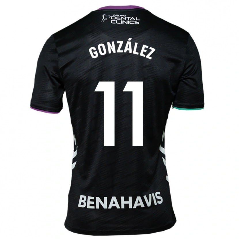 Danxen Kvinnor Óscar González #11 Svart Lila Grön Bortatröja Matchtröjor 2025/26 Tröjor T-Tröja