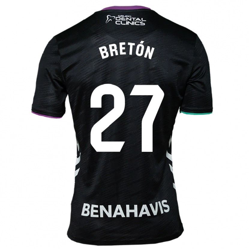 Danxen Kvinnor Lucas Bretón #27 Svart Lila Grön Bortatröja Matchtröjor 2025/26 Tröjor T-Tröja