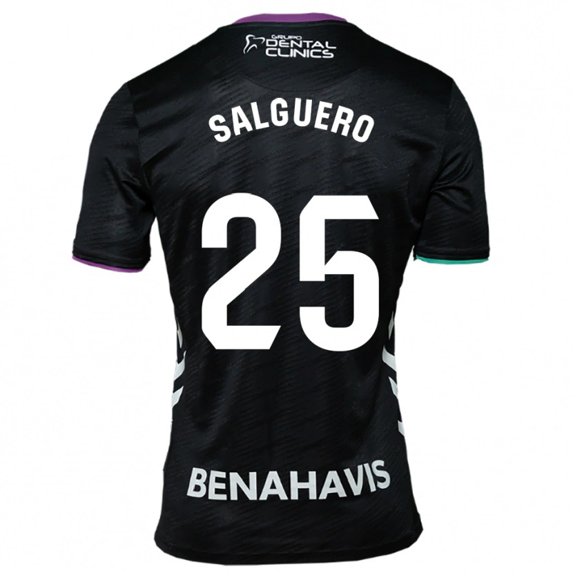 Danxen Kvinnor Ismael Salguero #25 Svart Lila Grön Bortatröja Matchtröjor 2025/26 Tröjor T-Tröja