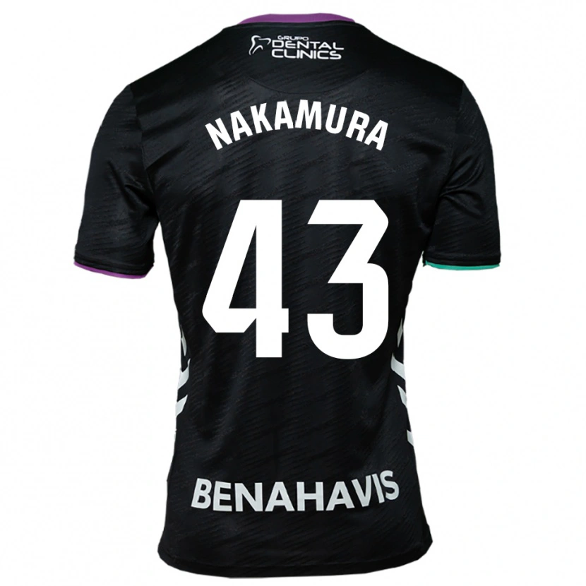 Danxen Kvinnor Mare Nakamura #43 Svart Lila Grön Bortatröja Matchtröjor 2025/26 Tröjor T-Tröja