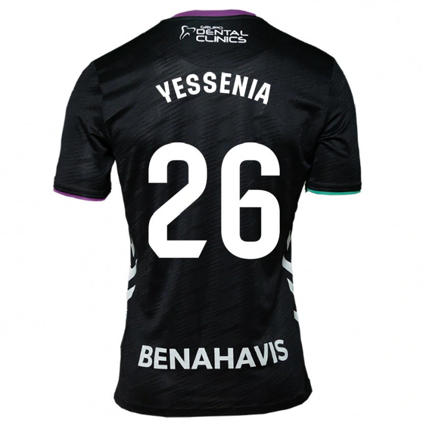 Danxen Kvinnor Yessenia Alcaide Martin #26 Svart Lila Grön Bortatröja Matchtröjor 2025/26 Tröjor T-Tröja