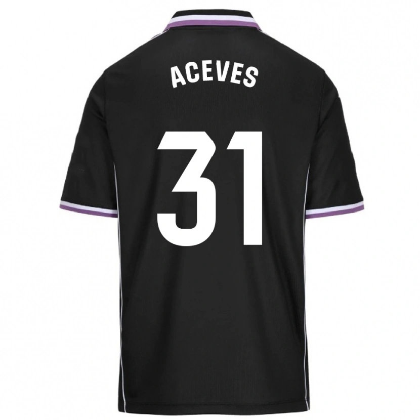 Danxen Kvinnor Álvaro Aceves #31 Lila Svart Bortatröja Matchtröjor 2025/26 Tröjor T-Tröja