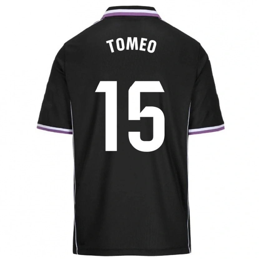 Danxen Kvinnor Pablo Tomeo #15 Lila Svart Bortatröja Matchtröjor 2025/26 Tröjor T-Tröja