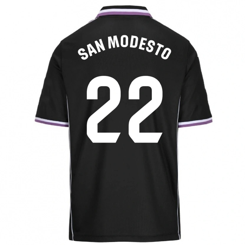 Danxen Kvinnor Hugo San Modesto #22 Lila Svart Bortatröja Matchtröjor 2025/26 Tröjor T-Tröja