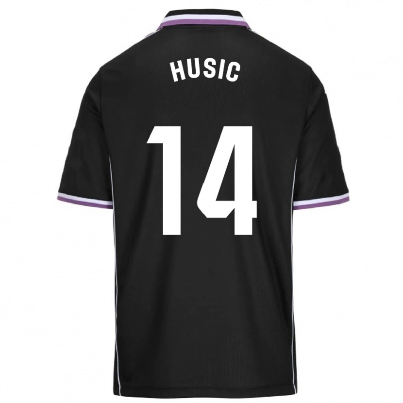 Danxen Kvinnor Salih Husic #14 Lila Svart Bortatröja Matchtröjor 2025/26 Tröjor T-Tröja
