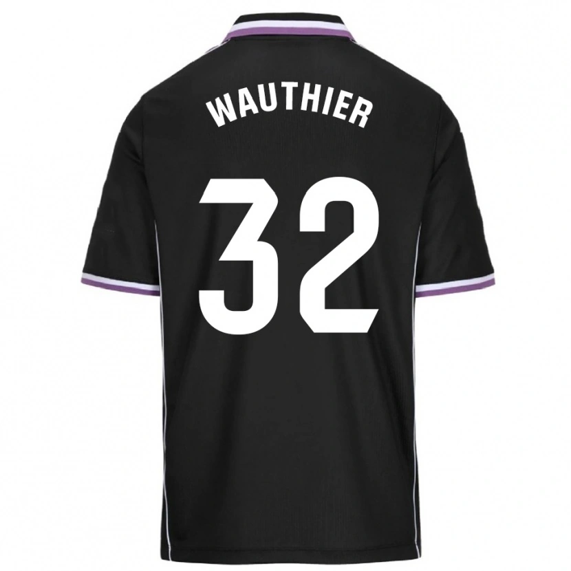 Danxen Kvinnor Hugo Wauthier #32 Lila Svart Bortatröja Matchtröjor 2025/26 Tröjor T-Tröja