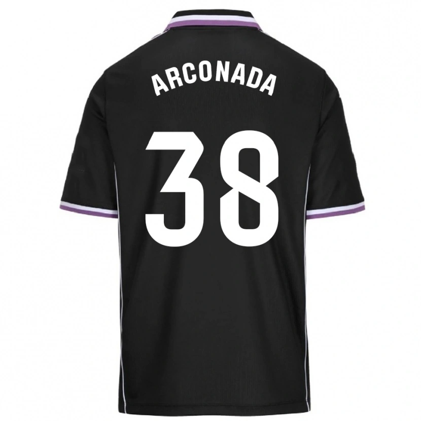 Danxen Kvinnor Diego Arconada #38 Lila Svart Bortatröja Matchtröjor 2025/26 Tröjor T-Tröja