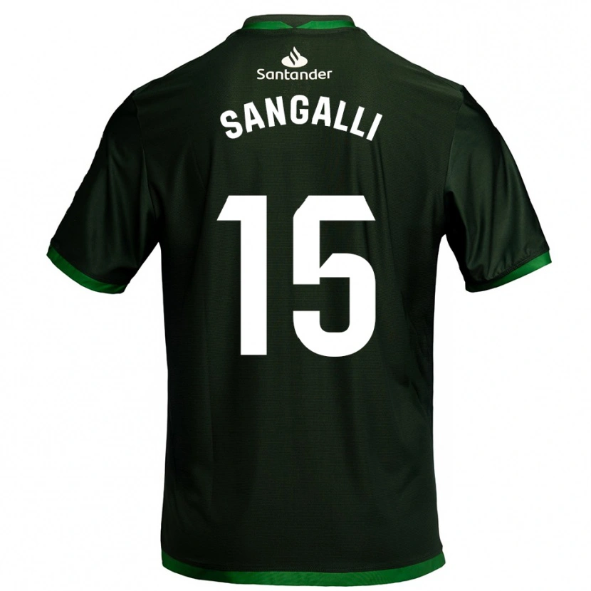 Danxen Kvinnor Marco Sangalli #15 Mörkgrön Bortatröja Matchtröjor 2025/26 Tröjor T-Tröja