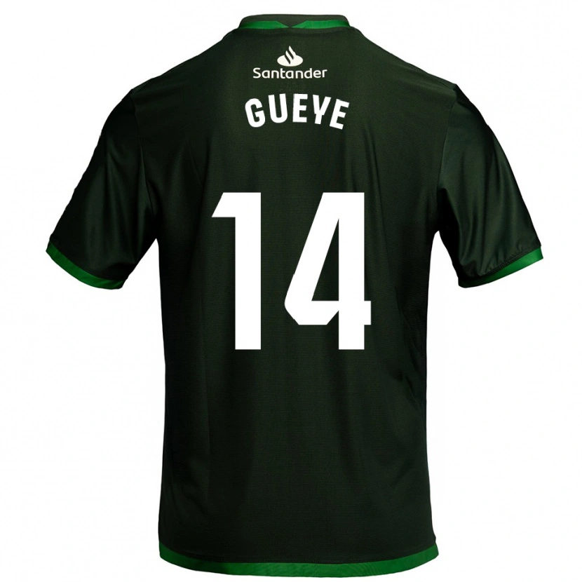 Danxen Kvinnor Maguette Gueye #14 Mörkgrön Bortatröja Matchtröjor 2025/26 Tröjor T-Tröja
