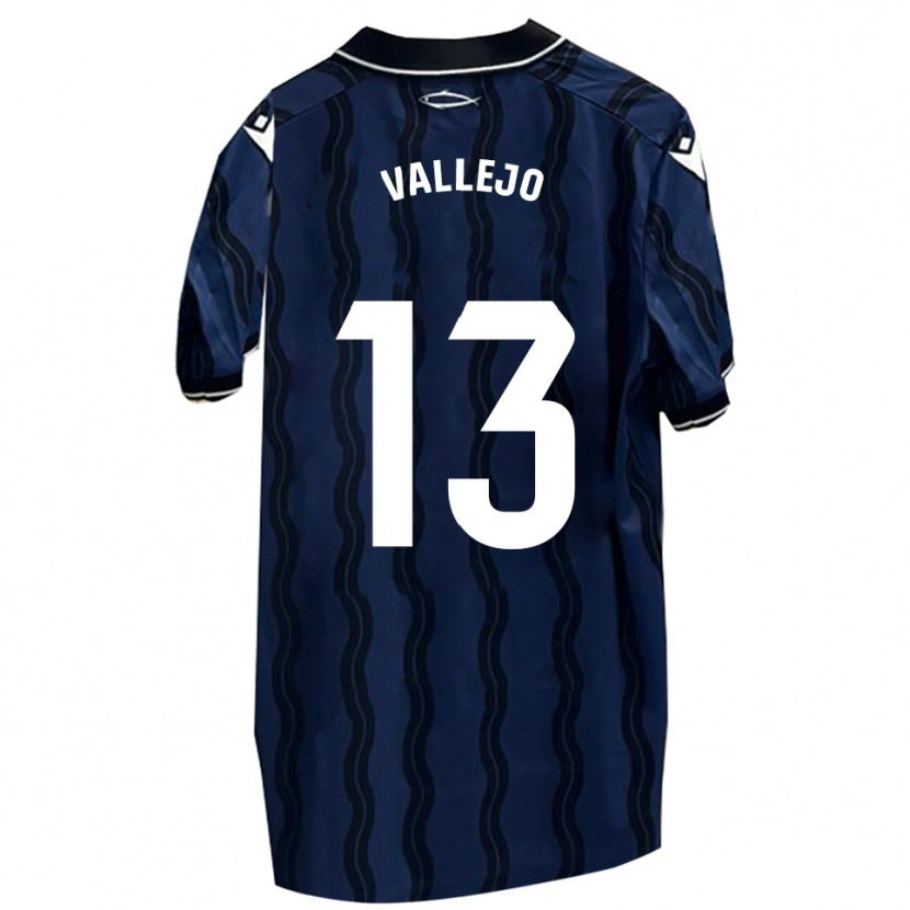 Danxen Kvinnor Guillermo Vallejo #13 Mörkblå Svart Bortatröja Matchtröjor 2025/26 Tröjor T-Tröja