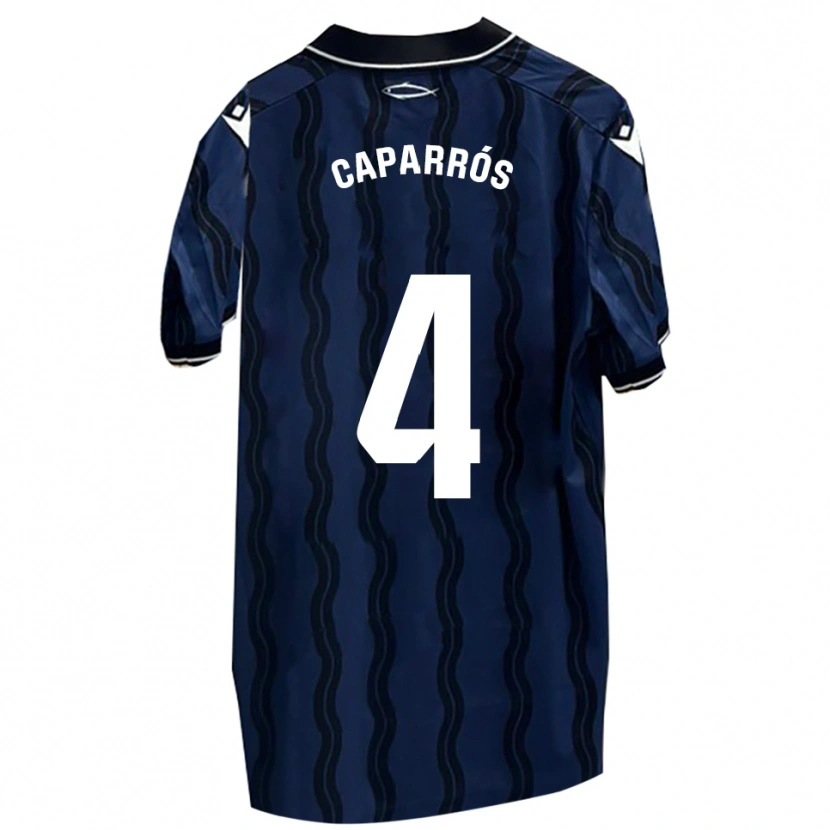 Danxen Kvinnor Albert Caparrós #4 Mörkblå Svart Bortatröja Matchtröjor 2025/26 Tröjor T-Tröja