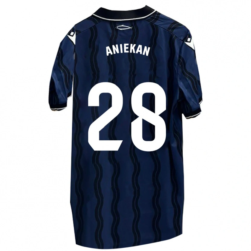 Danxen Kvinnor Bless Aniekan #28 Mörkblå Svart Bortatröja Matchtröjor 2025/26 Tröjor T-Tröja