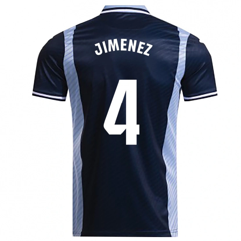 Danxen Kvinnor Álex Jiménez #4 Marinblå Himmelsblå Bortatröja Matchtröjor 2025/26 Tröjor T-Tröja