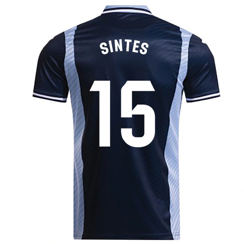 Danxen Kvinnor Xavi Sintes #15 Marinblå Himmelsblå Bortatröja Matchtröjor 2025/26 Tröjor T-Tröja