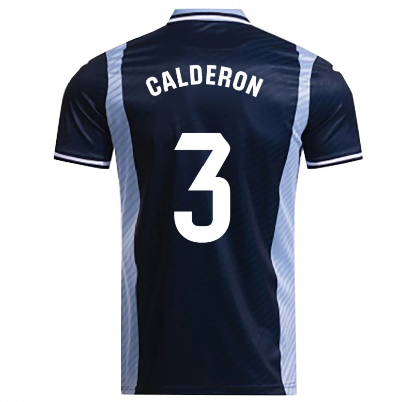 Danxen Kvinnor José Calderón #3 Marinblå Himmelsblå Bortatröja Matchtröjor 2025/26 Tröjor T-Tröja