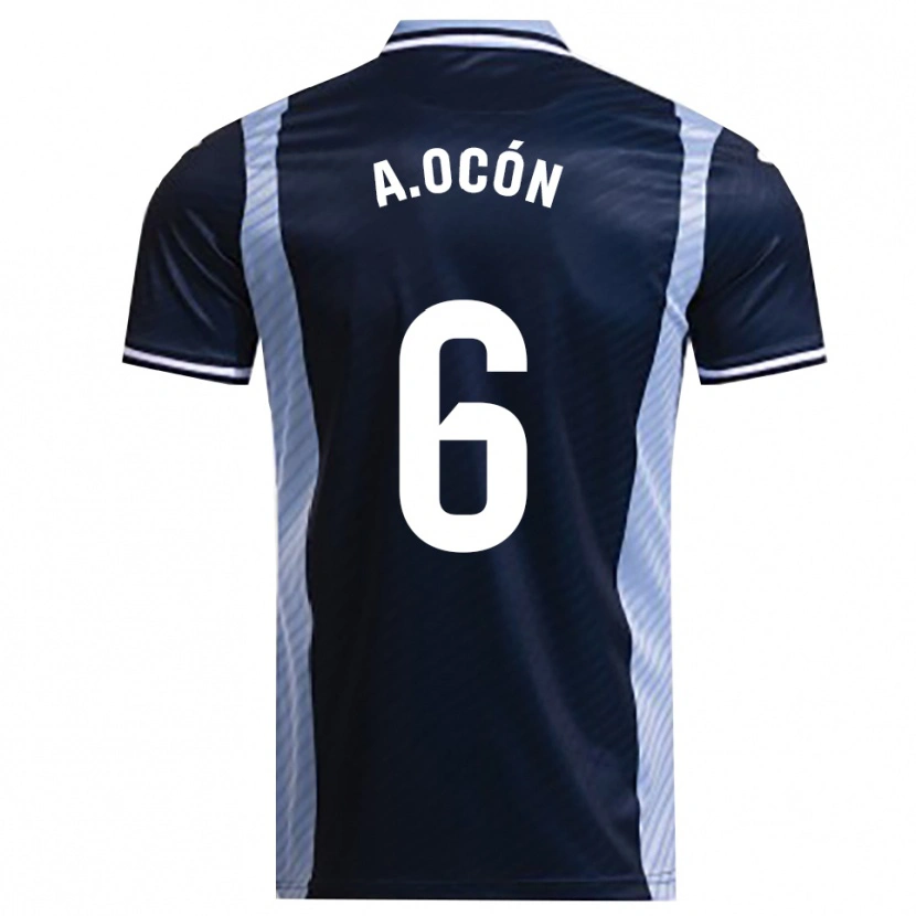 Danxen Kvinnor Ana Belén Ocón López #6 Marinblå Himmelsblå Bortatröja Matchtröjor 2025/26 Tröjor T-Tröja