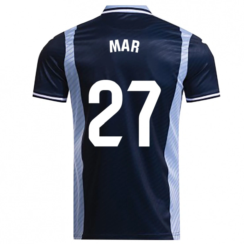 Danxen Kvinnor Mar Gómez Orzaez #27 Marinblå Himmelsblå Bortatröja Matchtröjor 2025/26 Tröjor T-Tröja