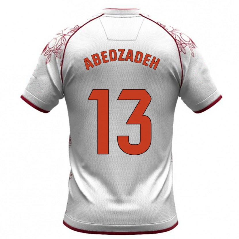 Danxen Kvinnor Amir Abedzadeh #13 Vit Bourgogne Bortatröja Matchtröjor 2025/26 Tröjor T-Tröja