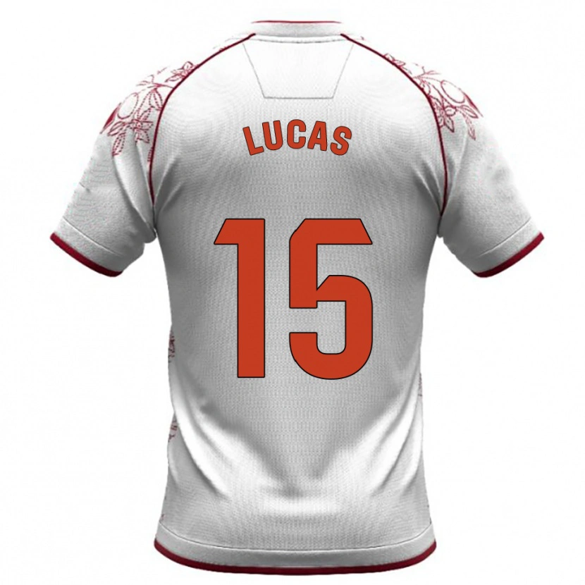 Danxen Kvinnor Lucas Alcázar #15 Vit Bourgogne Bortatröja Matchtröjor 2025/26 Tröjor T-Tröja
