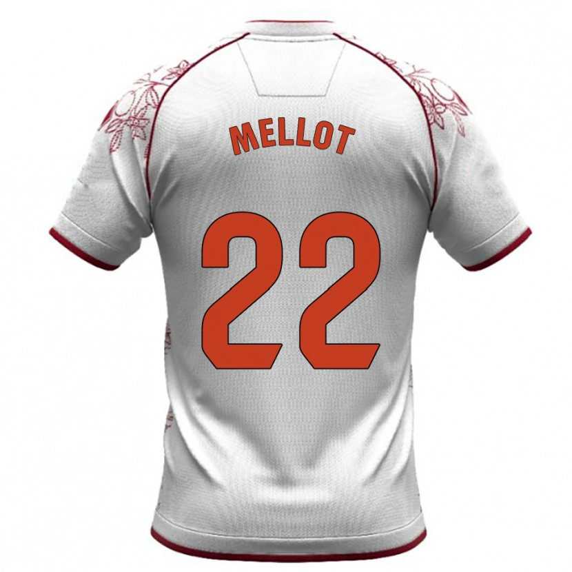 Danxen Kvinnor Jérémy Mellot #22 Vit Bourgogne Bortatröja Matchtröjor 2025/26 Tröjor T-Tröja