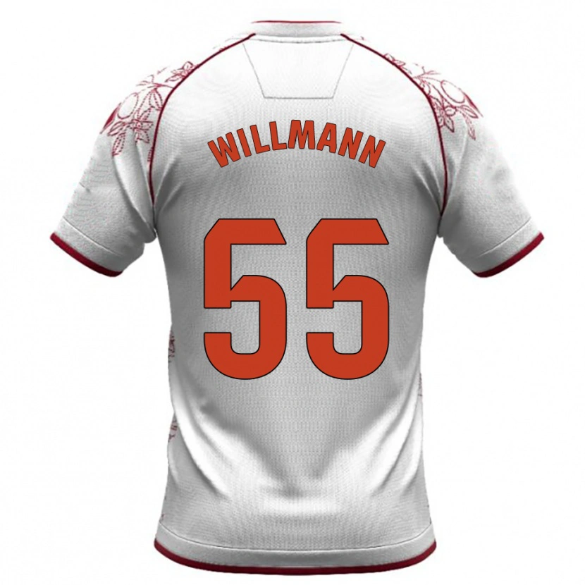Danxen Kvinnor Michal Willmann #55 Vit Bourgogne Bortatröja Matchtröjor 2025/26 Tröjor T-Tröja