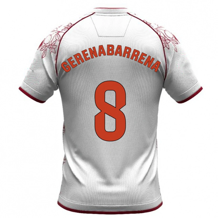 Danxen Kvinnor Beñat Gerenabarrena #8 Vit Bourgogne Bortatröja Matchtröjor 2025/26 Tröjor T-Tröja