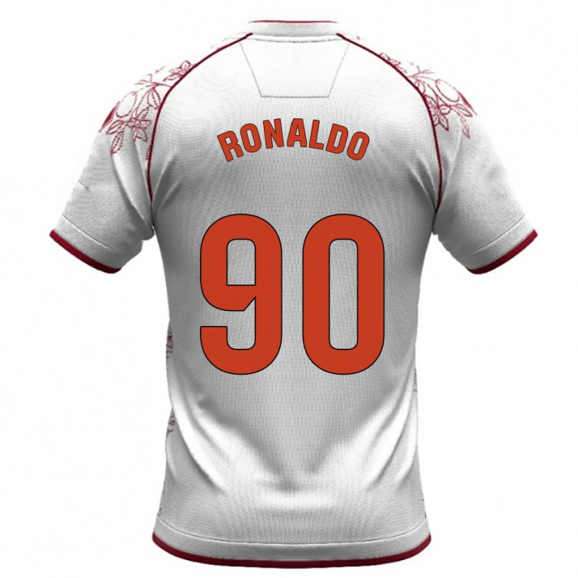 Danxen Kvinnor Ronaldo #90 Vit Bourgogne Bortatröja Matchtröjor 2025/26 Tröjor T-Tröja