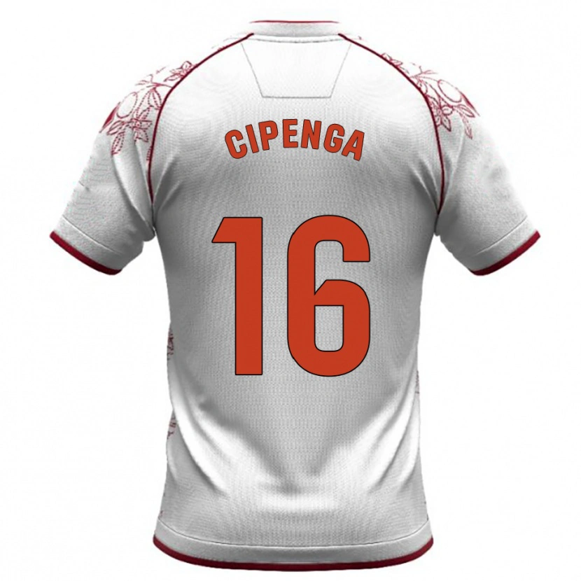 Danxen Kvinnor Brian Cipenga #16 Vit Bourgogne Bortatröja Matchtröjor 2025/26 Tröjor T-Tröja