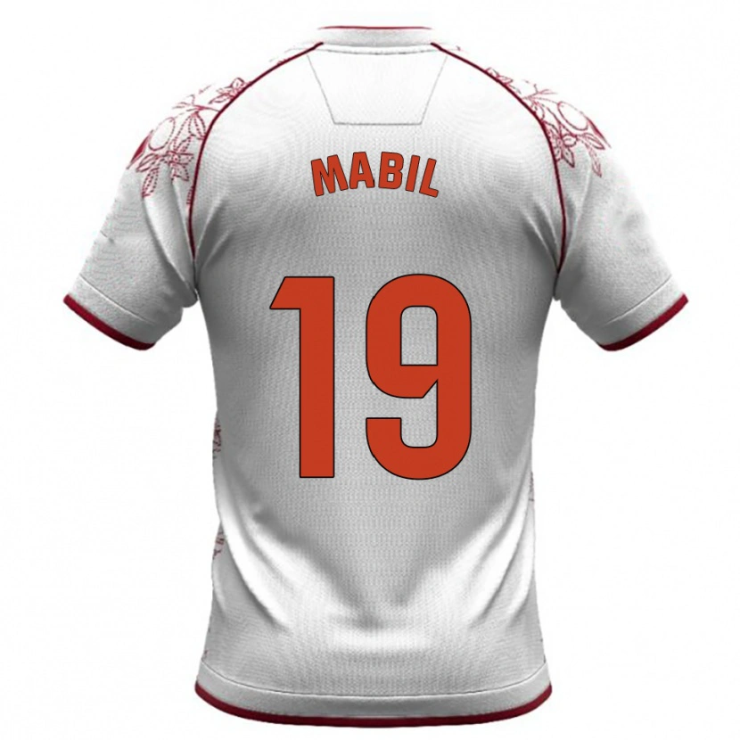 Danxen Kvinnor Awer Mabil #19 Vit Bourgogne Bortatröja Matchtröjor 2025/26 Tröjor T-Tröja