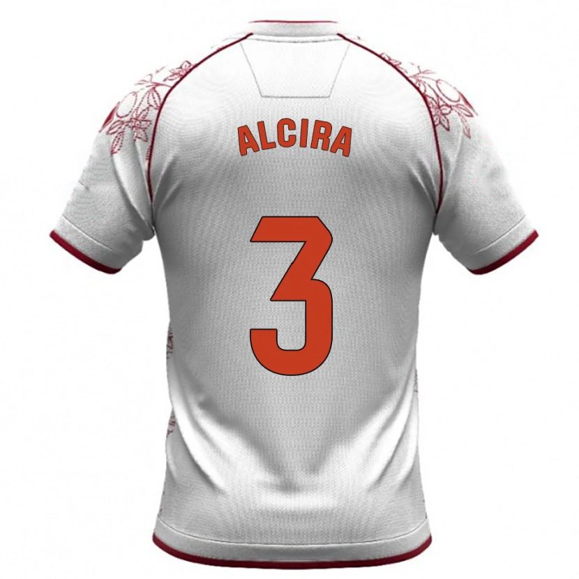 Danxen Kvinnor Álex Alcira #3 Vit Bourgogne Bortatröja Matchtröjor 2025/26 Tröjor T-Tröja
