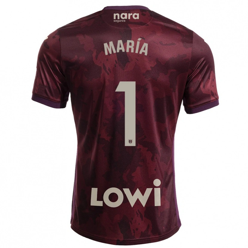 Danxen Kvinnor María Hernández #1 Bourgogne Vit Bortatröja Matchtröjor 2025/26 Tröjor T-Tröja