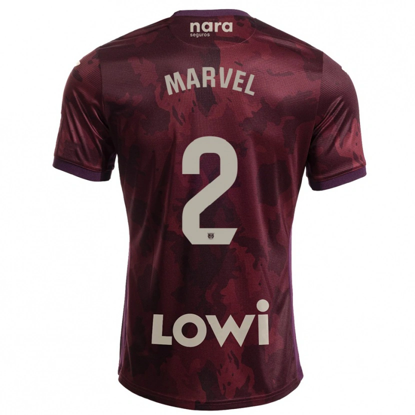 Danxen Kvinnor Marvel #2 Bourgogne Vit Bortatröja Matchtröjor 2025/26 Tröjor T-Tröja