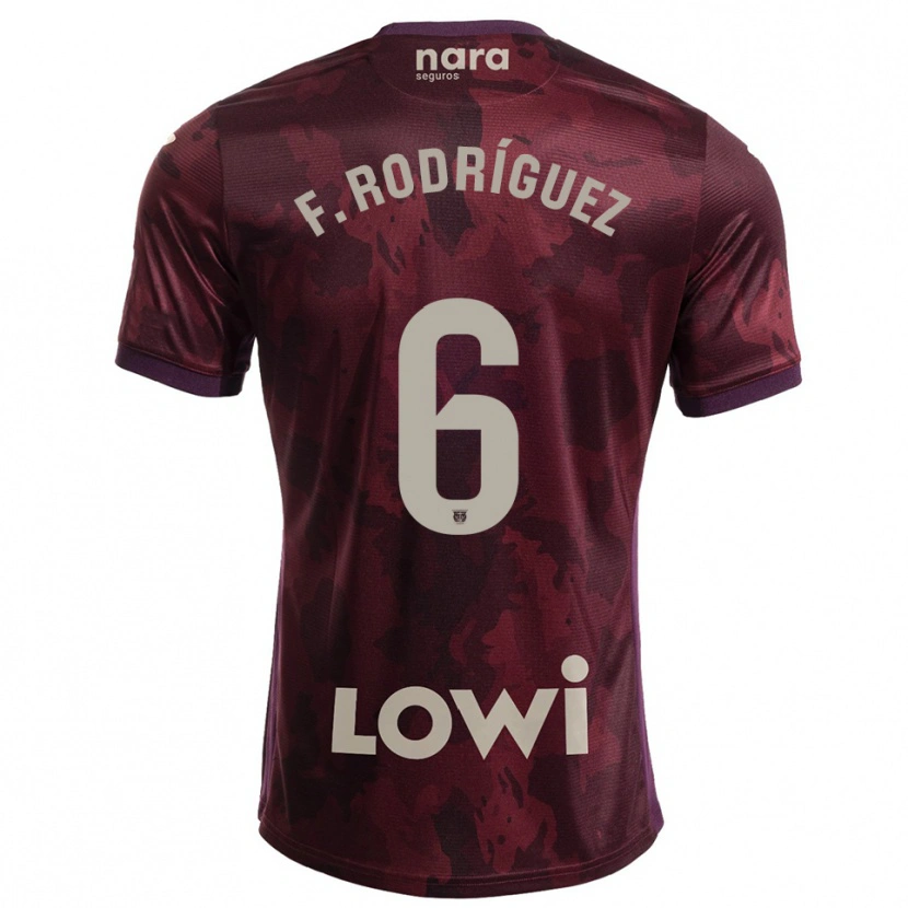 Danxen Kvinnor Fer Rodríguez #6 Bourgogne Vit Bortatröja Matchtröjor 2025/26 Tröjor T-Tröja