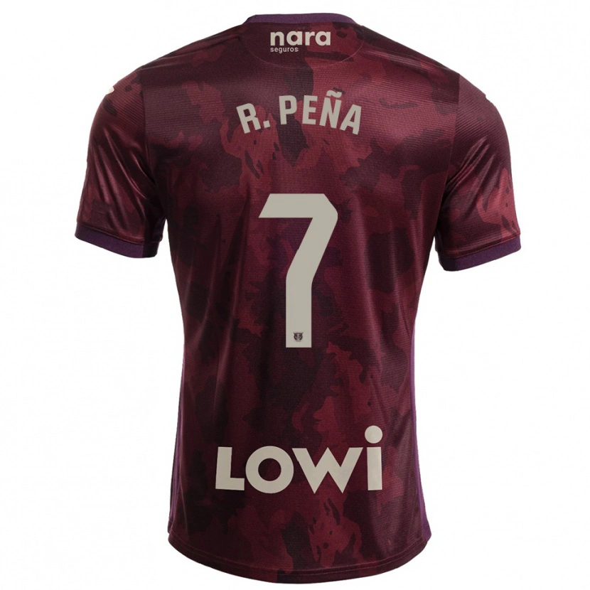 Danxen Kvinnor Rubén Peña #7 Bourgogne Vit Bortatröja Matchtröjor 2025/26 Tröjor T-Tröja