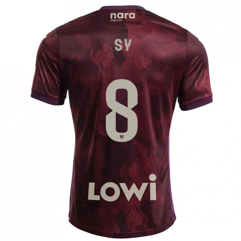 Danxen Kvinnor Ablaye Sy #8 Bourgogne Vit Bortatröja Matchtröjor 2025/26 Tröjor T-Tröja