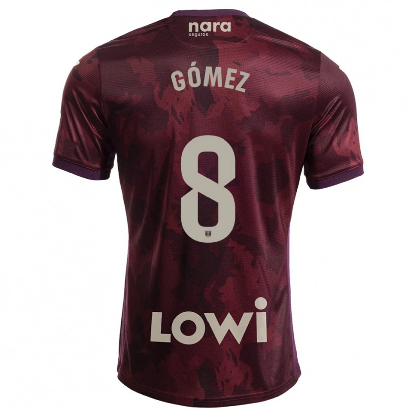 Danxen Kvinnor Rodri Gómez #8 Bourgogne Vit Bortatröja Matchtröjor 2025/26 Tröjor T-Tröja