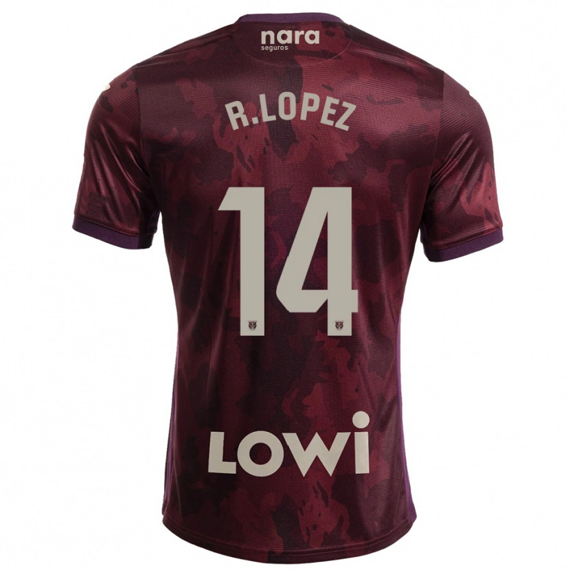 Danxen Kvinnor Roberto López #14 Bourgogne Vit Bortatröja Matchtröjor 2025/26 Tröjor T-Tröja
