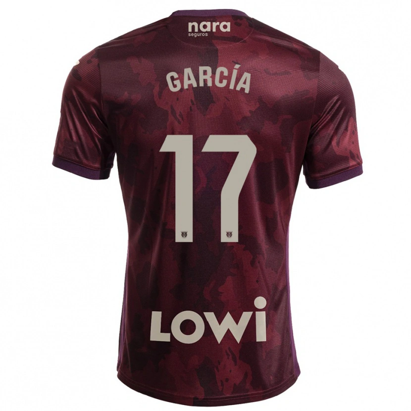 Danxen Kvinnor Naim García #17 Bourgogne Vit Bortatröja Matchtröjor 2025/26 Tröjor T-Tröja
