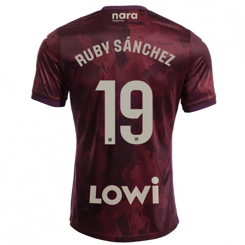 Danxen Kvinnor Ruby Sánchez #19 Bourgogne Vit Bortatröja Matchtröjor 2025/26 Tröjor T-Tröja