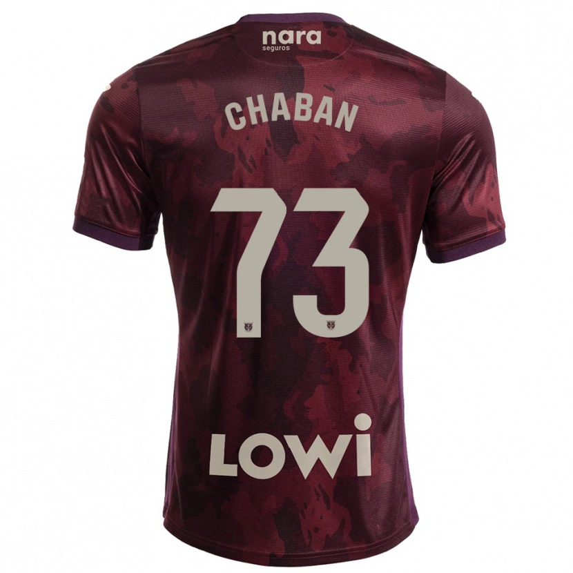 Danxen Kvinnor Danylo Chaban #73 Bourgogne Vit Bortatröja Matchtröjor 2025/26 Tröjor T-Tröja
