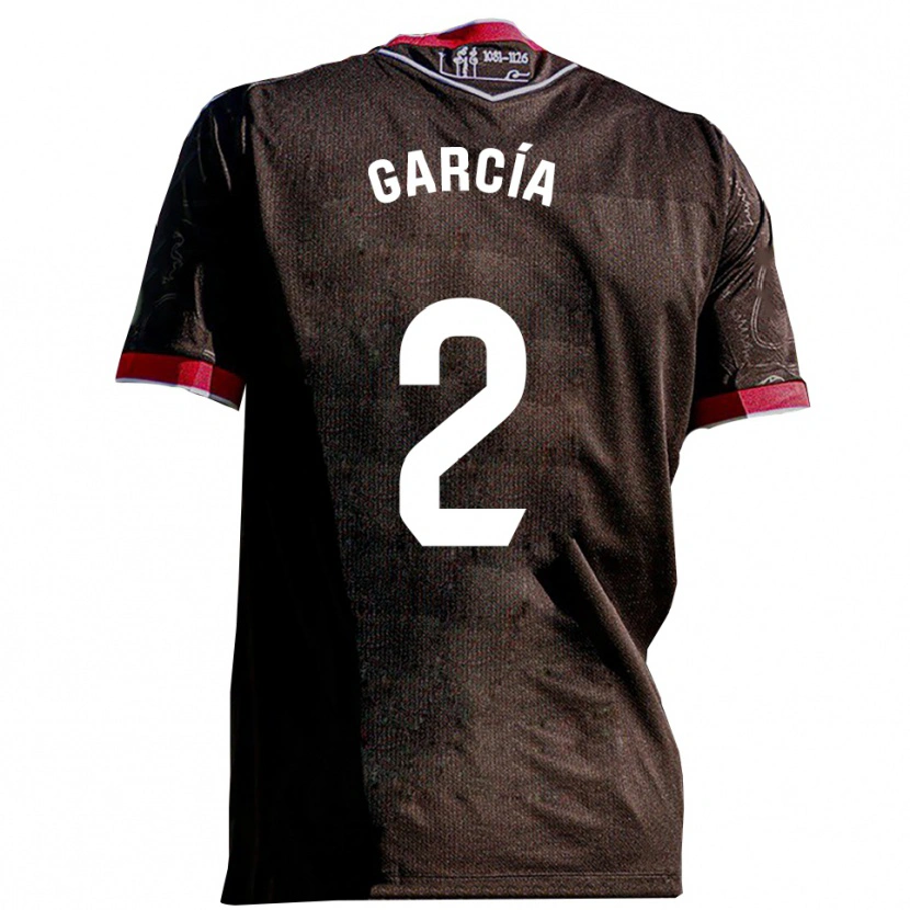 Danxen Kvinnor Víctor García #2 Svart Röd Bortatröja Matchtröjor 2025/26 Tröjor T-Tröja