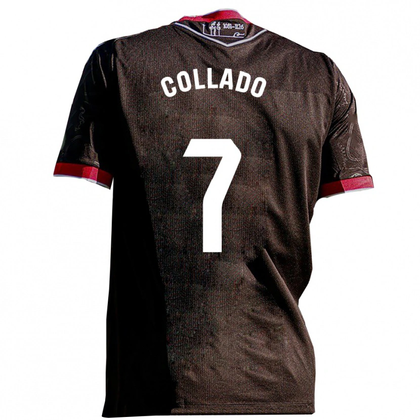 Danxen Kvinnor Diego Collado #7 Svart Röd Bortatröja Matchtröjor 2025/26 Tröjor T-Tröja