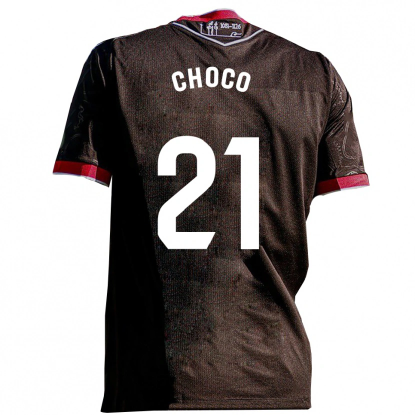 Danxen Kvinnor Álvaro Choco #21 Svart Röd Bortatröja Matchtröjor 2025/26 Tröjor T-Tröja