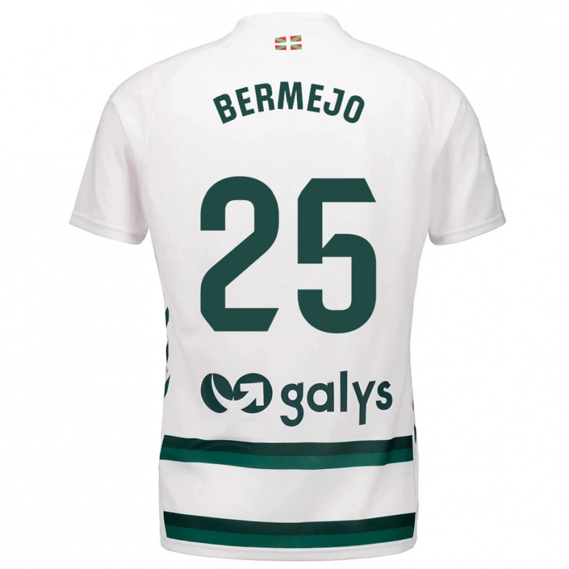 Danxen Kvinnor Joseba Bermejo #25 Vit Grön Bortatröja Matchtröjor 2025/26 Tröjor T-Tröja