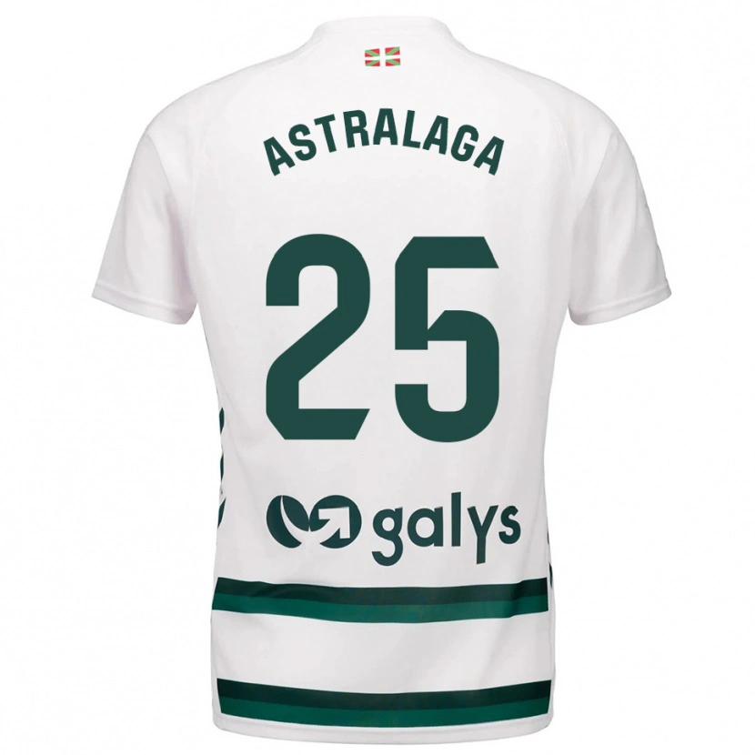 Danxen Kvinnor Eunate Astralaga Aranguren #25 Vit Grön Bortatröja Matchtröjor 2025/26 Tröjor T-Tröja