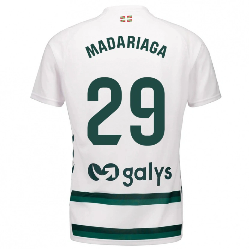 Danxen Kvinnor Ander Madariaga #29 Vit Grön Bortatröja Matchtröjor 2025/26 Tröjor T-Tröja