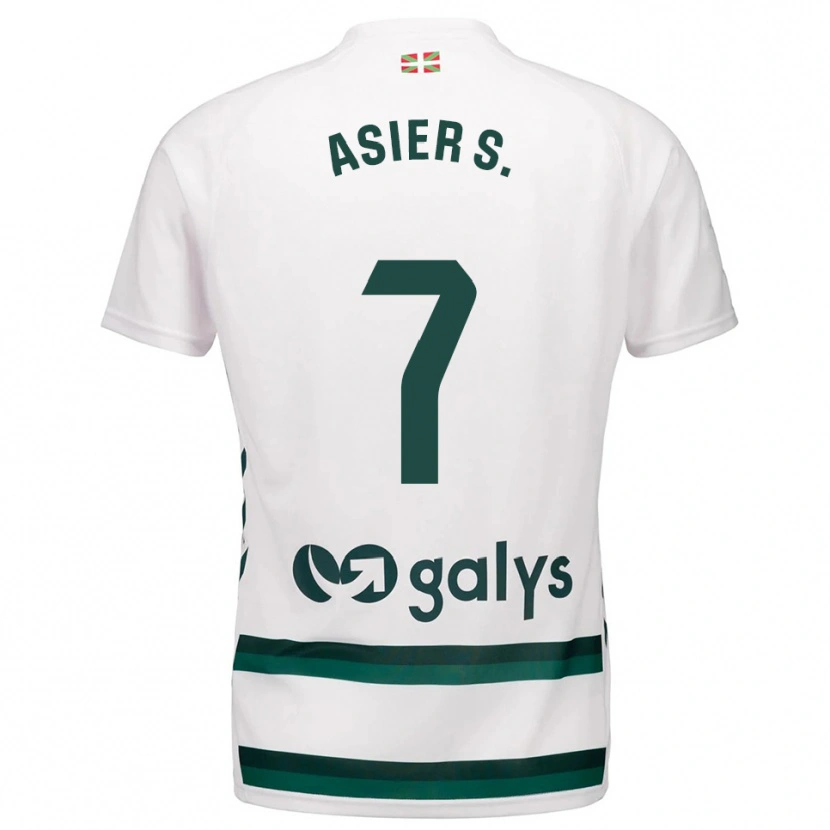 Danxen Kvinnor Asier Sánchez #7 Vit Grön Bortatröja Matchtröjor 2025/26 Tröjor T-Tröja