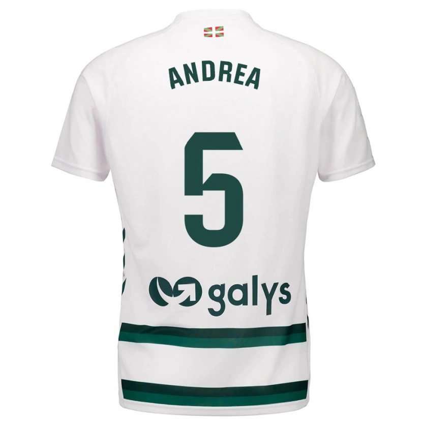 Danxen Kvinnor Andrea Sierra Larrauri #5 Vit Grön Bortatröja Matchtröjor 2025/26 Tröjor T-Tröja